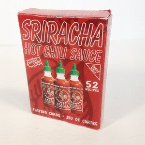 Sriracha Hot Sauce Deck of Recipe Playing Cards - OPEN BOX - ships from Canada